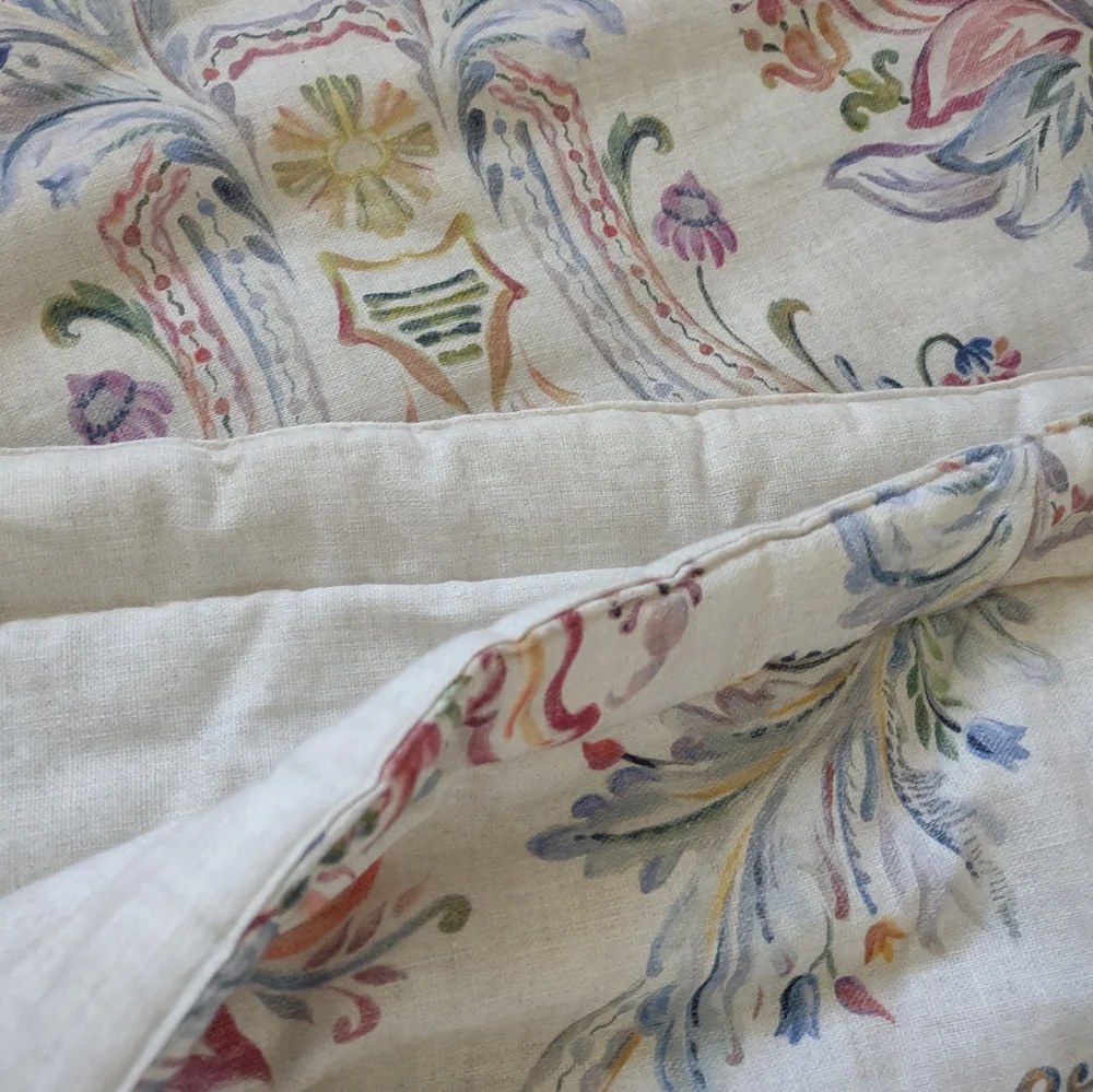 Southern Living Comforter Cotton Victorian Jacobean Print